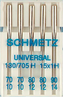Иглы универсальные №70-90 Schmetz 130/705H (5 шт)