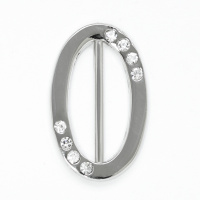 Пряжка металлическая со стразами