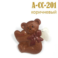 Прищепка для штор детская "мишка" А-CC-201 коричневый
