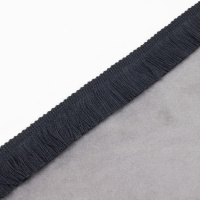 Бахрома - ресничка A12239-6 черный (L 2,5 см)