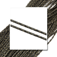 Шнур кожзам "Рептилия" прошитый 2 (13A) темно-коричневый 0,3 см