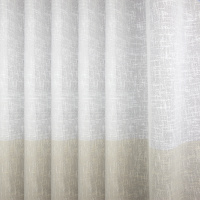 Ткань для штор тюль с утяжелителем 2110-Т V7 белый/бежевый "под лён"  280 см