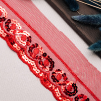 Тесьма с пайетками