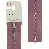 Молния металл Riri, ni, слайдер tropf, 4 мм, разъёмная однозамковая, 100 см, цвет 2420, холодный розовый 3000012/100/2420