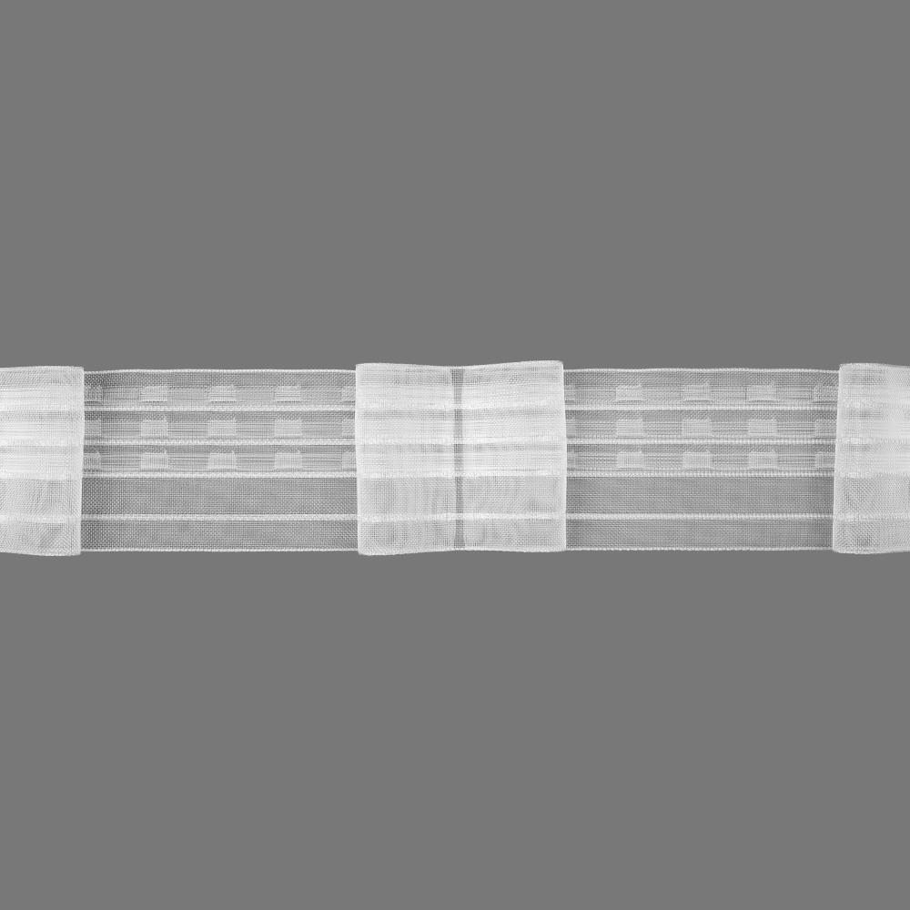 Шторная лента "Бантовая складка" 4395MP (1:2) Oz-is Premium прозрачная 6,3 см (3 кармана, корд 4 лески)