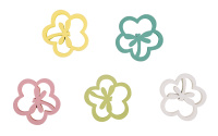Набор декоративных элементов "цветы со стрекозами" Rayher 46470000 (15 шт)