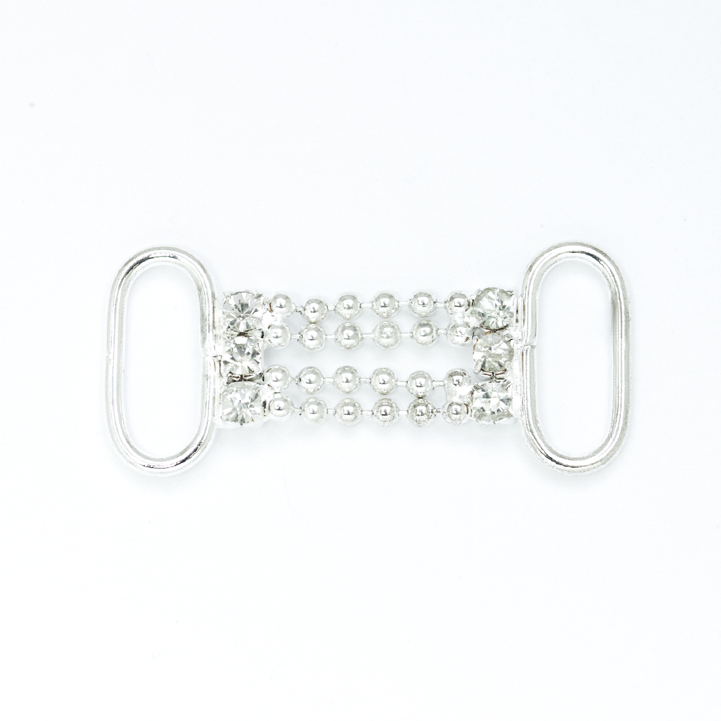 Пряжка металлическая со стразами