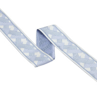 Текстильный бордюр CH4013-2 Mirtex светло-голубой "Moire" Коллекция №3, ширина 3,7 см