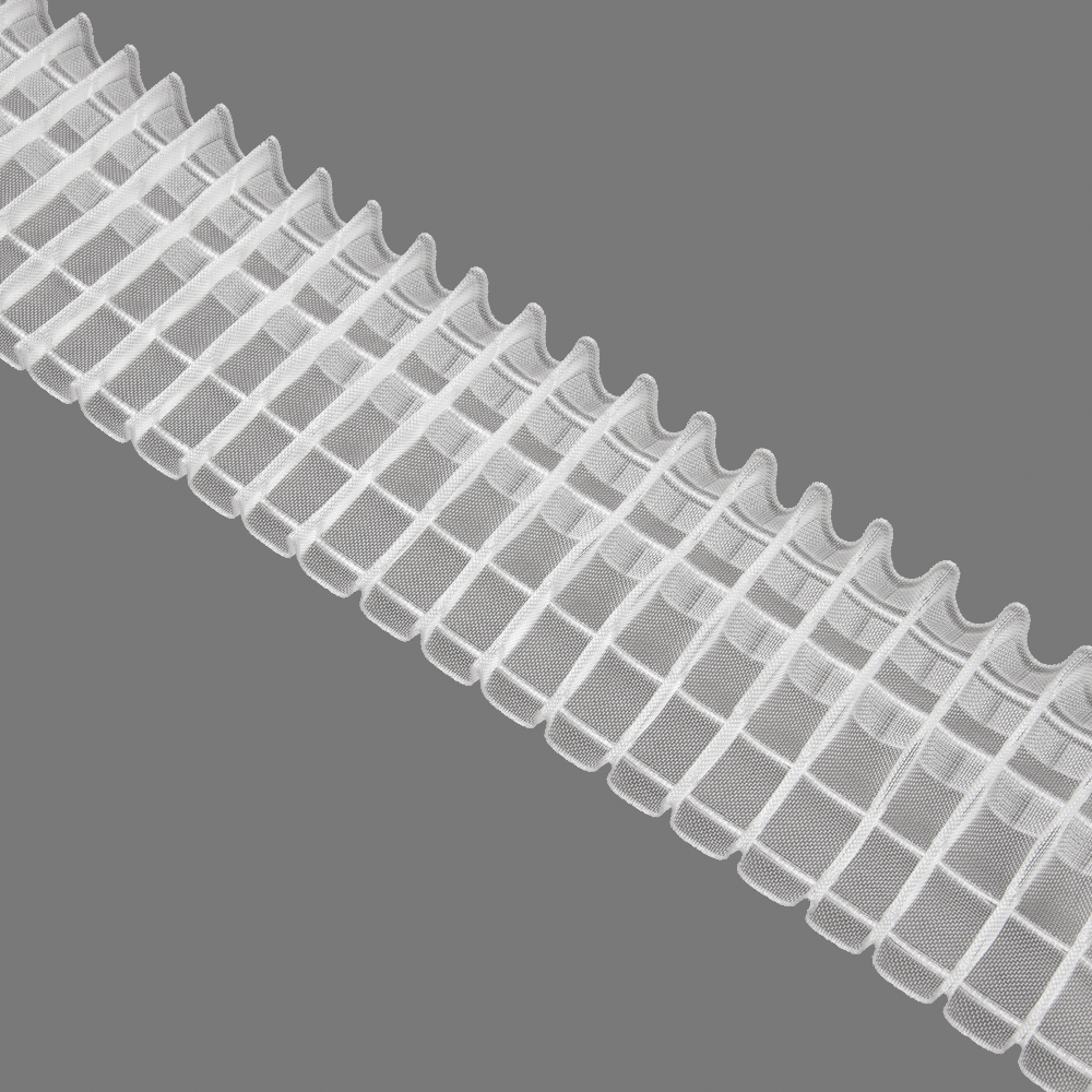 Шторная лента с фиксированной карандашной сборкой