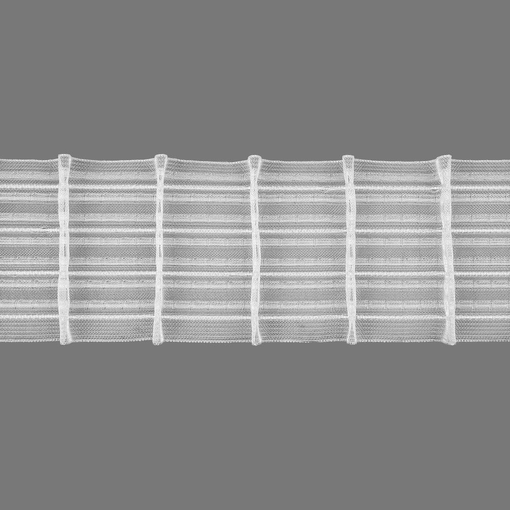 Шторная лента Многокарманная 4381MP (1:1,5) Oz-is Premium прозрачная 9 см  (7 карманов, 4 лески)