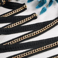 Тесьма с металлической цепочкой