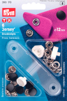 Кнопки "Jersey" Prym шляпка 390170 12 мм серебристые/черные (6 шт)