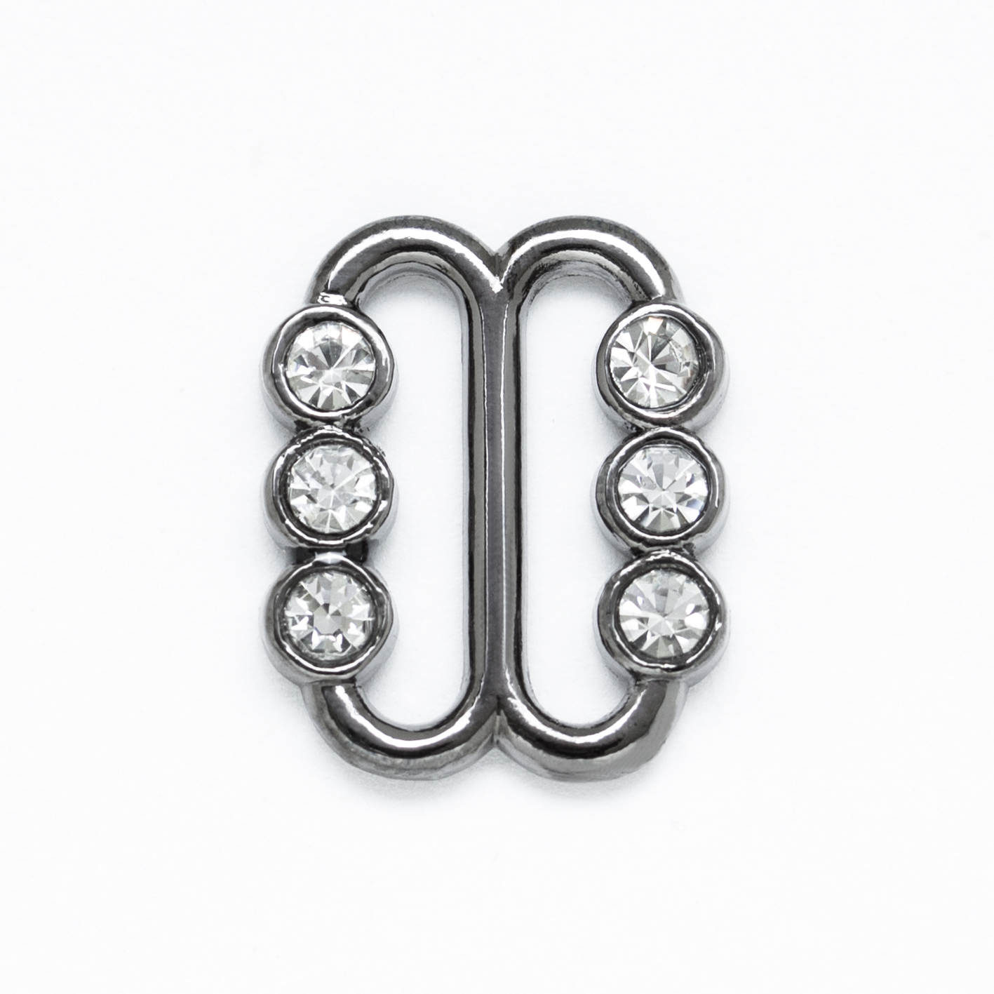 Пряжка металлическая со стразами