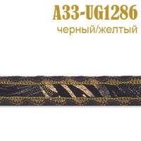 Тесьма 33A-UG1286 черный/желтый