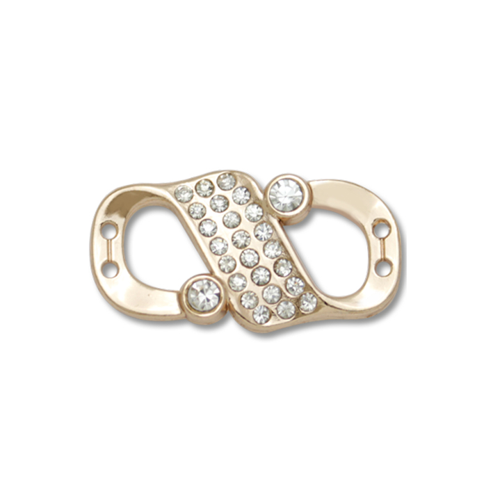 Пряжка металлическая со стразами