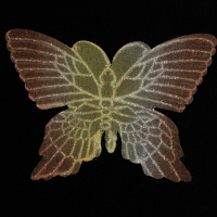 Аппликация пришивная "Бабочка" 6-RC01 коричневая