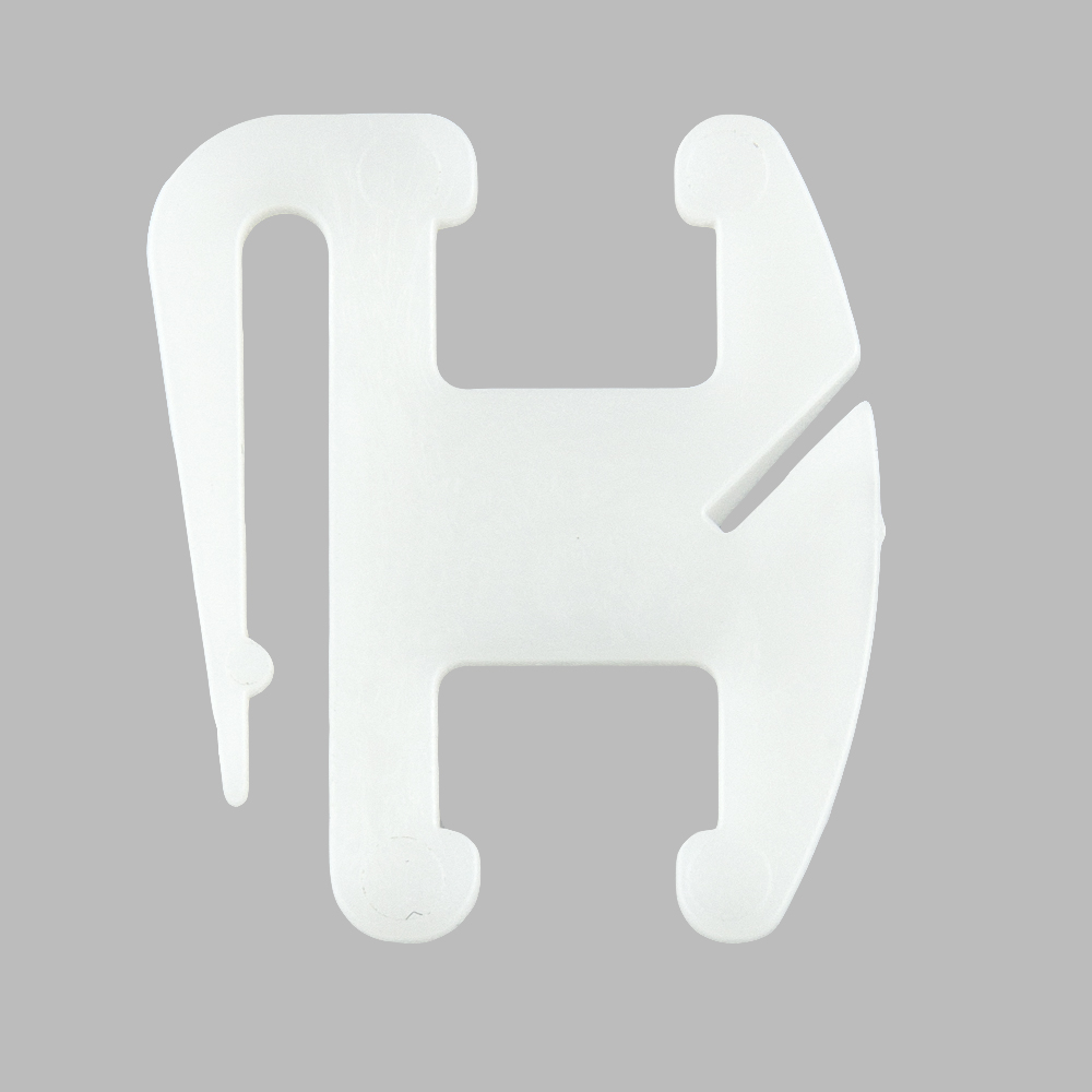 Крючок белый (шпулька) для намотки шнура от шторной ленты 20х30 мм