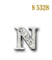 Буква объемная со стразами металлическая N 5328