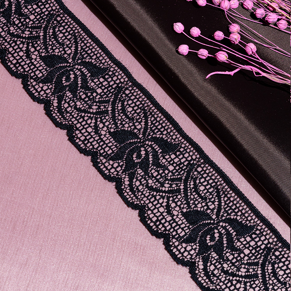 Кружево капроновое 717 черный, 7 см