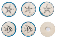 Набор декоративных самоклеющихся дисков "рыбка Rayher, морская звезда." 46192000 (7 шт)
