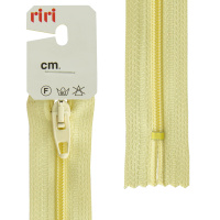 Молния meras Riri, спираль, неразъёмная, 4 мм, 20 см, цвет 2308, пастельно-жёлтый 2518376/20/2308