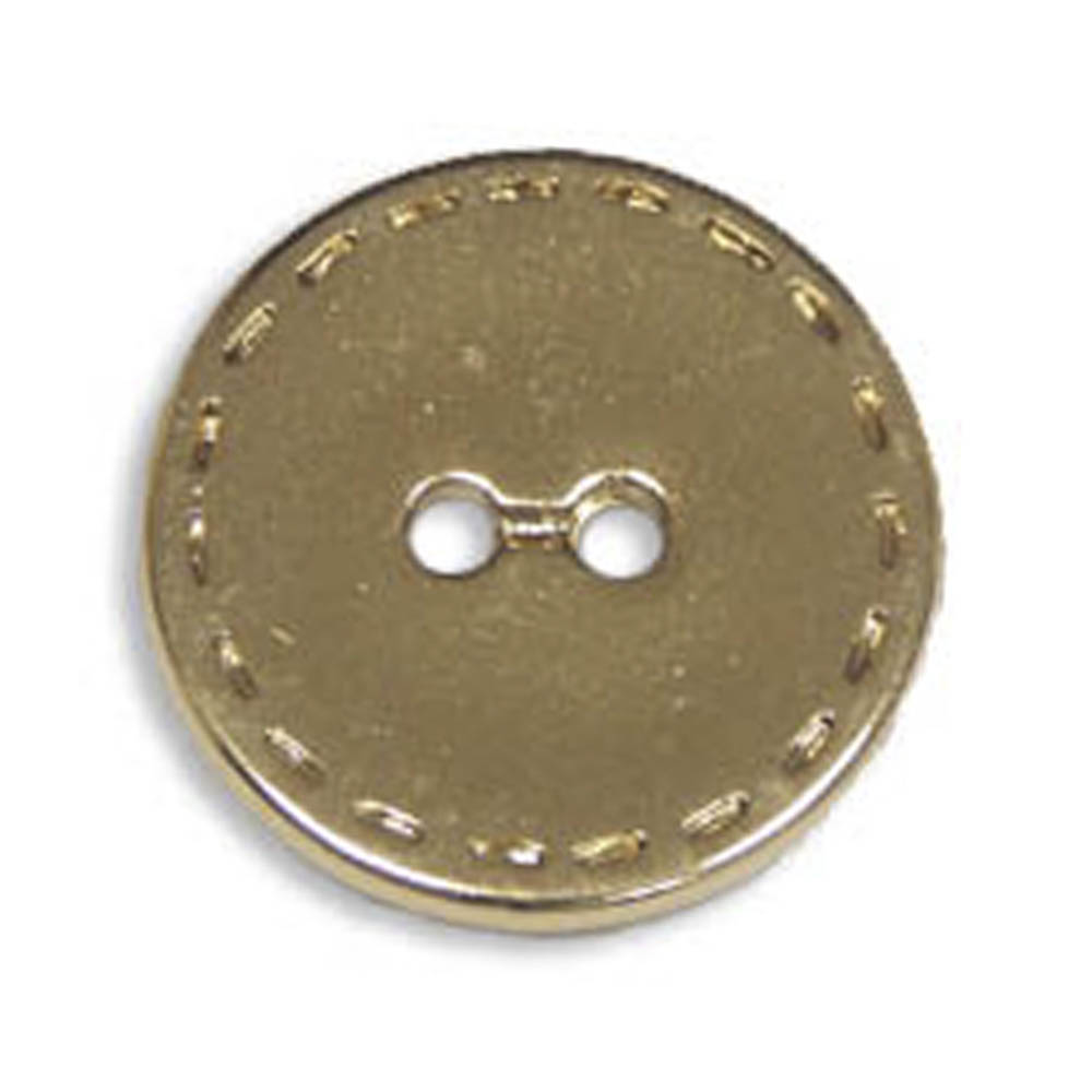 Пуговица пластиковая K1346 34L золото (21 мм)