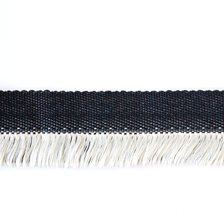 Тесьма отделочная жаккард DL1 белый/черный 30 мм