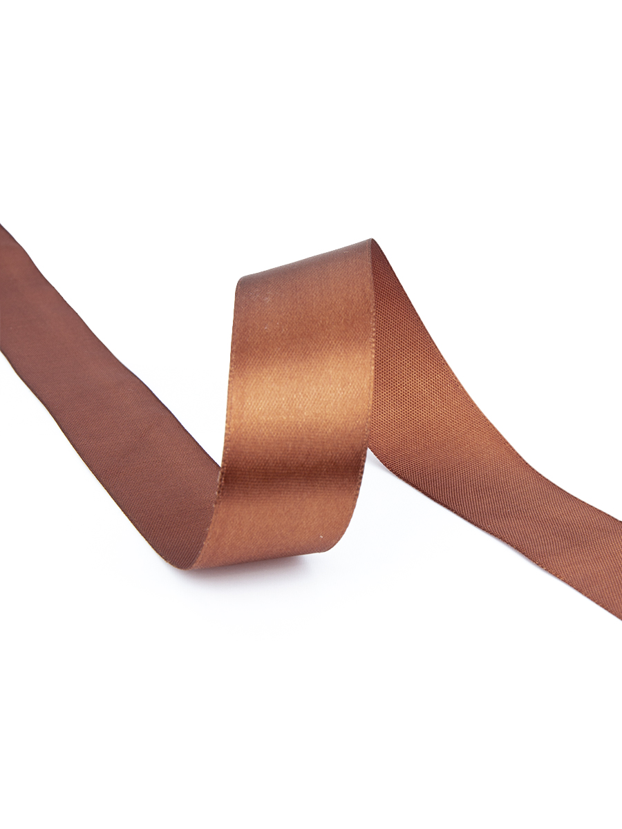 Лента атласная 285 25 мм коричневый GCC