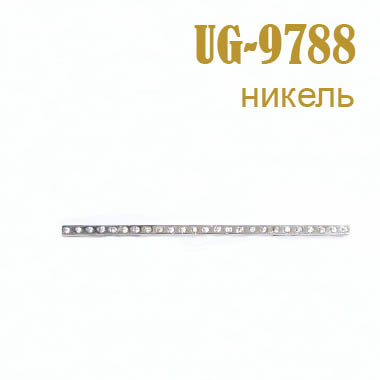 Эмблема-усик со стразами никель 9788-UG