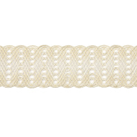 Текстильный бордюр VR01-Y11 Mirtex светло-бежевый/молочный "Abstract Wave" (4,5 см)