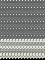 Микросетка с вышивкой высота 290 см (20м±) 12517 SANAL KREM SEDEF SIM V102