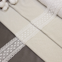 Кружево вязаное 3906 белый 80%ХЛ, 20%ПЭ (шир. 65 мм)