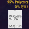 Ярлык на одежду - состав ткани 95% Polyester 5% Lycra (500)