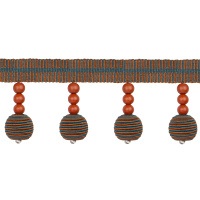 Бахрома "Reps Circle" TP1005 - В2 Mirtex микс терракотовый/темно-бирюзовый (d25мм) (7,5 см)