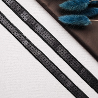 Тесьма с пайетками 3 LINE S. Q черный 3 ряда