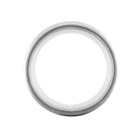 Кольцо тихое металлическое MirTex для карнизов диаметром 16 мм круглое, Хром глянец D32/23 мм