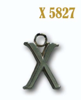 Буква плоская металлическая X 5827