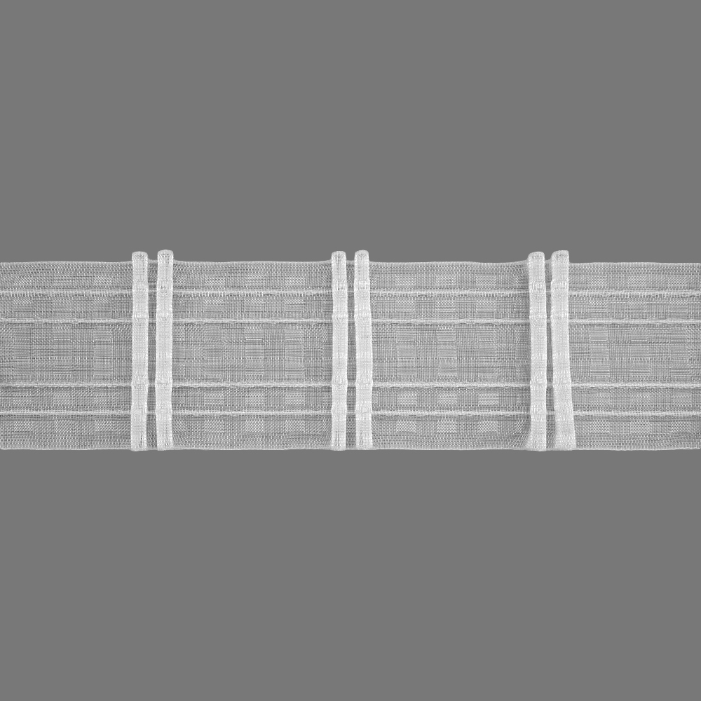 Шторная лента многокарманная 4488MP/Soft (1:2) Oz-is Premium прозрачная 8 см/50 м, Двойной ровный луч