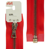 Молния металл Riri, am, слайдер flash, разъёмная 1 замок, 6 мм, 80 см, цвет 2407, красный 3523224/80/2407