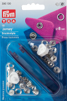 Кнопки "Jersey" Prym 390100 8 мм латунь серебристый (10 шт)