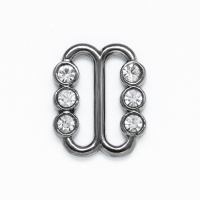 Пряжка металлическая со стразами