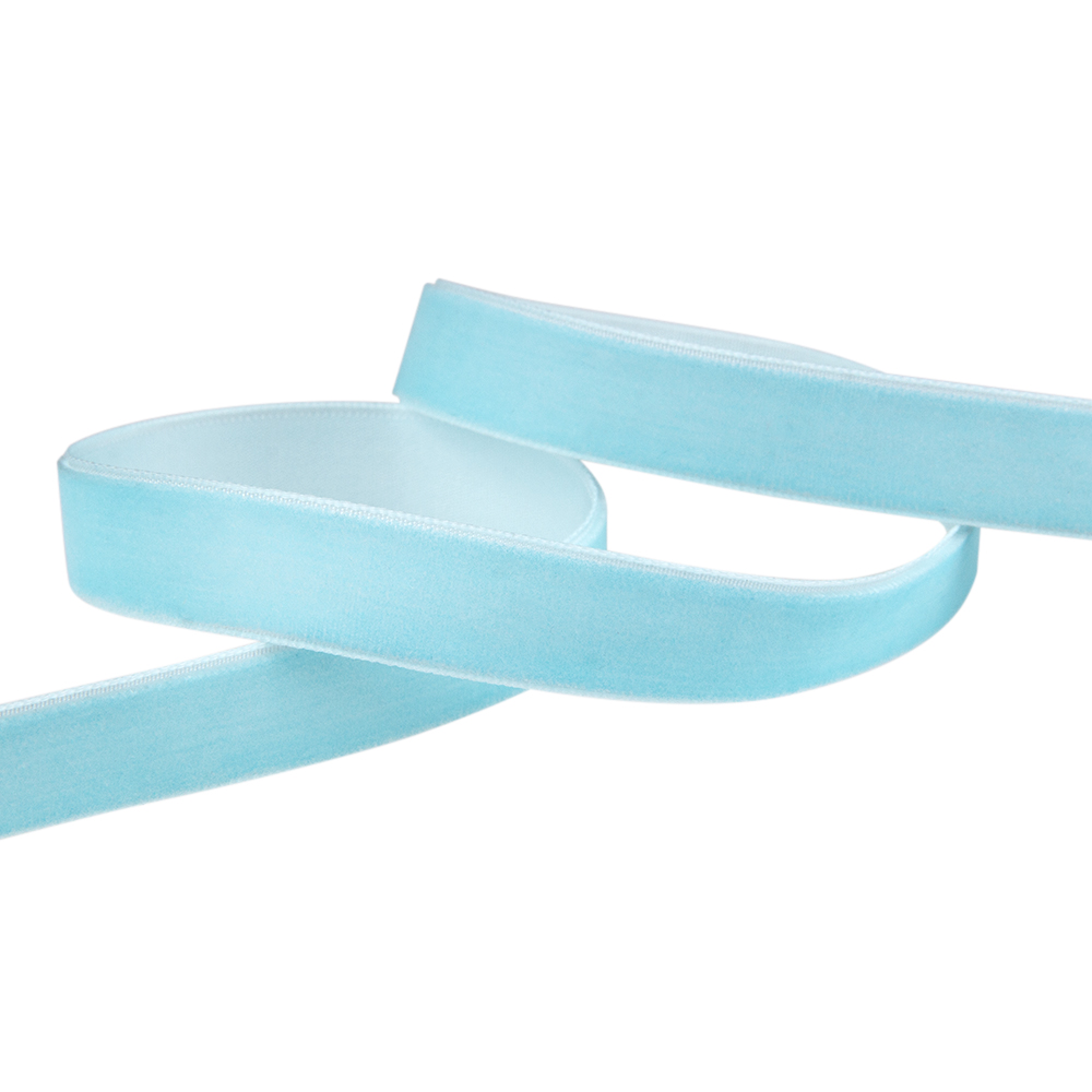 Однотонная бархатная лента