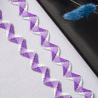 Тесьма-вьюнок 54-HT белый/сиреневый