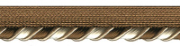 Кант декоративный, 3,5 мм, цвет коричнево-белый