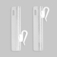 Крючок для ручной закладки штор, регулируемый, пришивной 75 мм белый