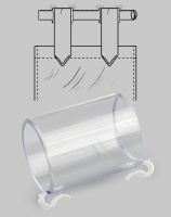 Плечики прозрачные (L=4.5 см, D3 см) для круглого карниза D16-28 мм
