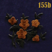 Аппликация клеевая "Цветы ветка" 155b коричневая
