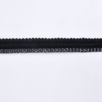 Тесьма с металлической цепочкой 1105 черный/черный
