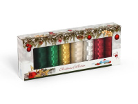 Набор с нитками poly sheen metallic и poly sheen в подарочной новогодней упаковке Amann-group, 8 катушек CHRISTMAS8 (8 катушек)