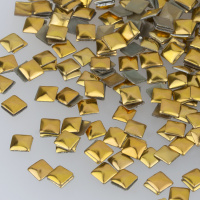 Стразы-металл россыпь 3*3 mm квадрат золото (1400 шт)